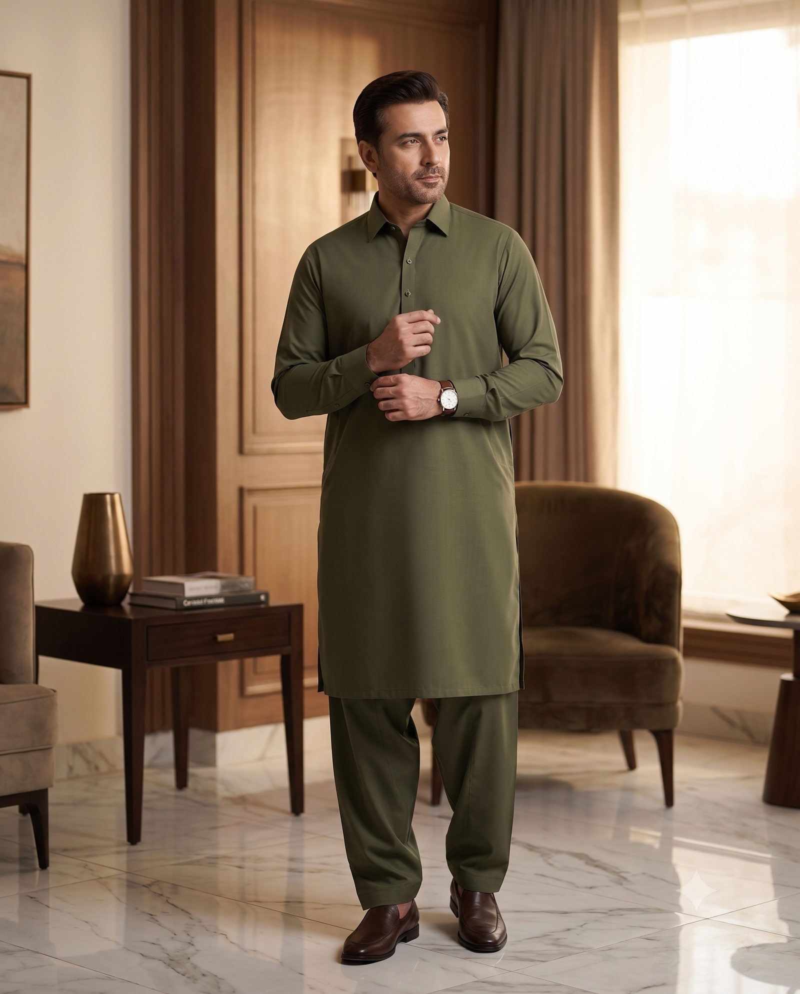 Olive Green | Premium Wash & Wear