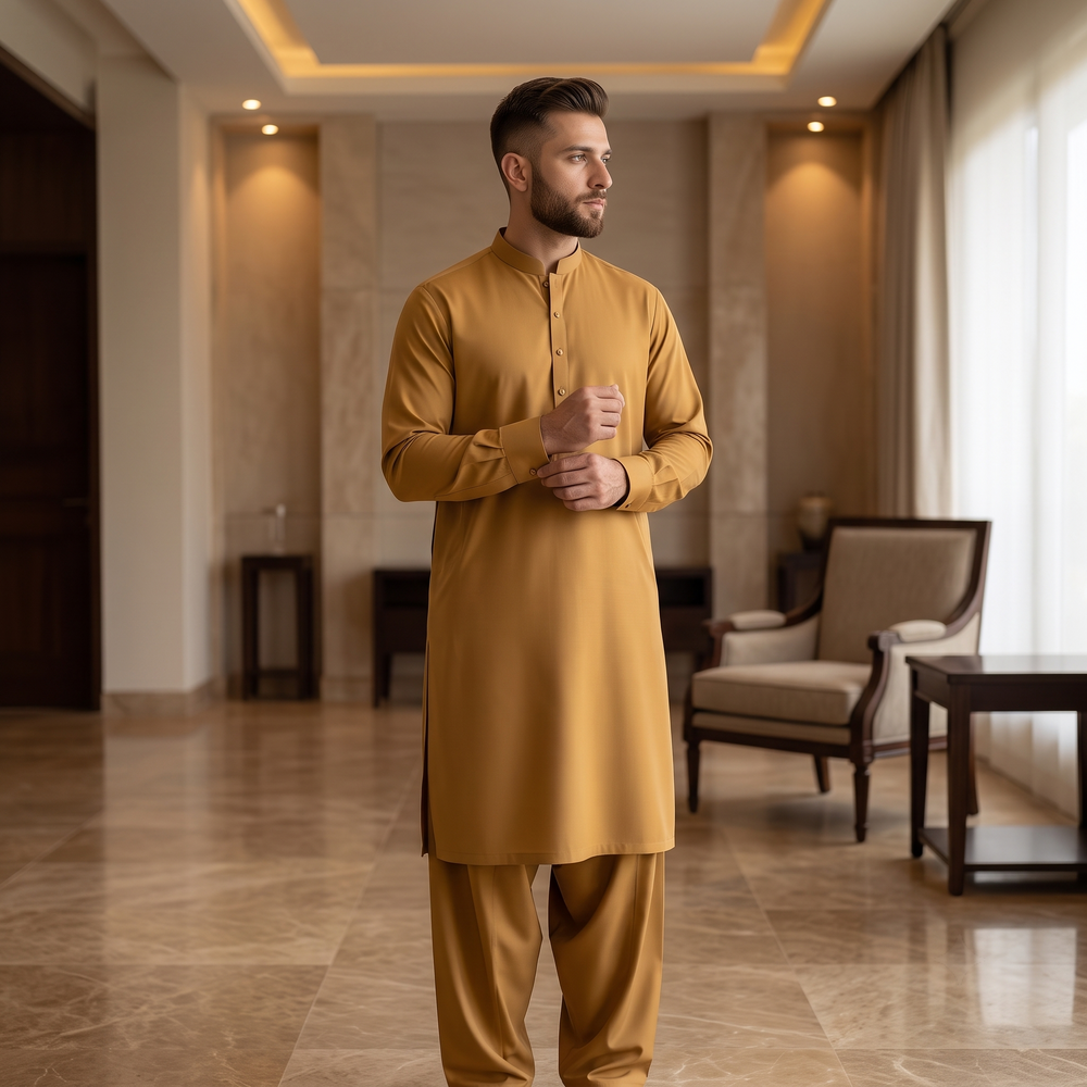 Executive Wash & Wear - Mustard Gold